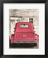 Red Ford at Barn Fine Art Print