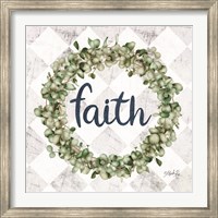 Faith Eucalyptus Wreath Fine Art Print