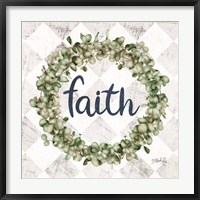 Faith Eucalyptus Wreath Fine Art Print