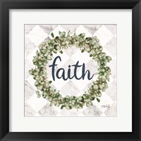 Faith Eucalyptus Wreath Fine Art Print