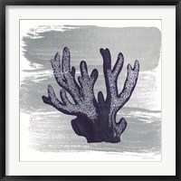 Brushed Midnight Blue Elkhorn Coral Fine Art Print