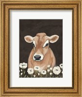 Cow With Flowers Fine Art Print