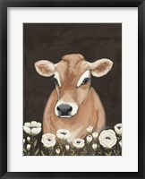 Cow With Flowers Fine Art Print