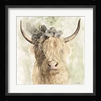 Cow and Crown I Framed Print