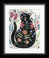 Folksy Feline I Framed Print