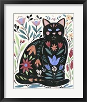 Folksy Feline II Framed Print