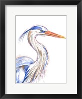 Heron's Glance I Framed Print