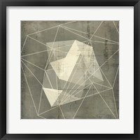 Geomolecule Blueprint I Framed Print