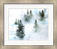 Foggy Evergreens I Fine Art Print