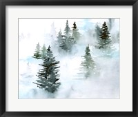Foggy Evergreens I Fine Art Print
