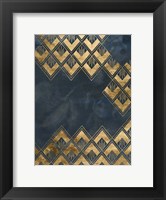 Deco Pattern in Blue III Fine Art Print