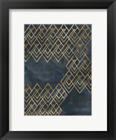 Deco Pattern in Blue IV Fine Art Print