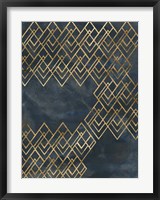 Deco Pattern in Blue IV Fine Art Print