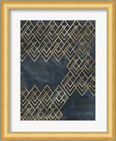 Deco Pattern in Blue IV Fine Art Print