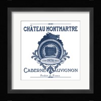 Indigo Wine Labels III Fine Art Print