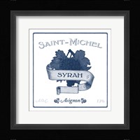 Indigo Wine Labels VI Fine Art Print