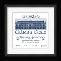 Indigo Wine Labels VII Fine Art Print