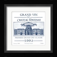 Indigo Wine Labels IX Fine Art Print