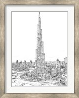Dubai in Black & White II Fine Art Print