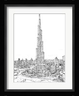 Dubai in Black & White II Fine Art Print