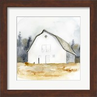 White Barn Watercolor III Fine Art Print