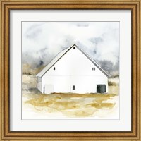 White Barn Watercolor IV Fine Art Print