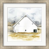 White Barn Watercolor IV Fine Art Print