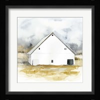 White Barn Watercolor IV Fine Art Print