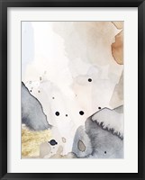 Indigo Blush and Gold II Framed Print