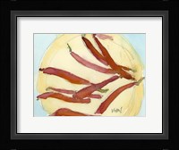 Peppers on a Plate I Framed Print