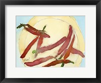 Peppers on a Plate II Framed Print