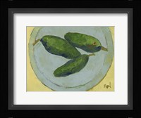 Peppers on a Plate IV Framed Print
