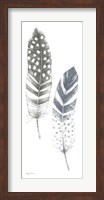 Feather Sketches VIII Blue Gray Fine Art Print