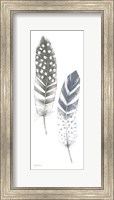 Feather Sketches VIII Blue Gray Fine Art Print