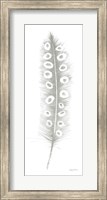 Feather Sketches VII Green Gray Fine Art Print
