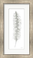 Feather Sketches VII Green Gray Fine Art Print