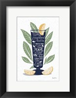 Fruity Cocktails II Navy Fine Art Print