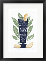 Fruity Cocktails II Navy Fine Art Print