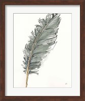 Gold Feathers VII Green Fine Art Print