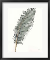 Gold Feathers VII Green Fine Art Print