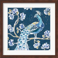 Peacock Allegory IV Blue v2 Fine Art Print