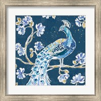 Peacock Allegory IV Blue v2 Fine Art Print