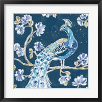 Peacock Allegory IV Blue v2 Fine Art Print