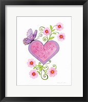 Hearts and Flowers IV Framed Print