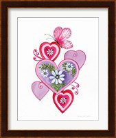 Hearts and Flowers II Fine Art Print