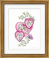 Hearts and Flowers I Fine Art Print