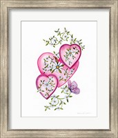 Hearts and Flowers I Fine Art Print
