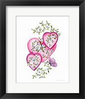 Hearts and Flowers I Fine Art Print