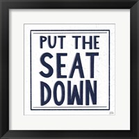 Put the Seat Down Navy Fine Art Print