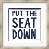 Put the Seat Down Navy Fine Art Print